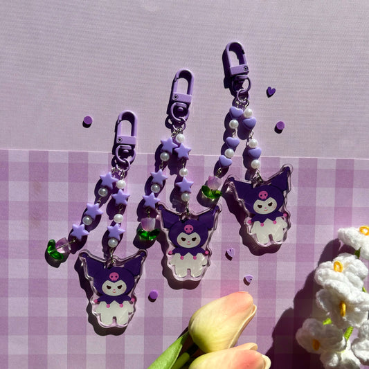 Purple Bunny Keychain