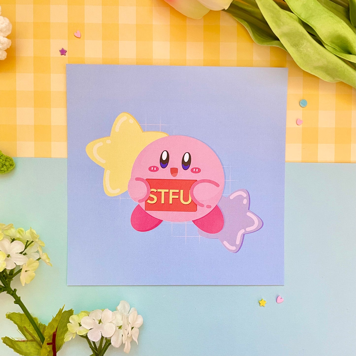 Cute STFU Square Print