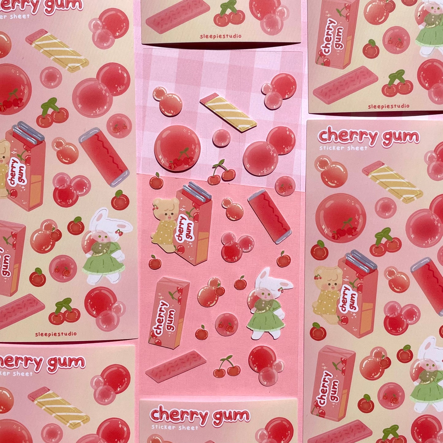 Cherry Gum Sticker Sheet