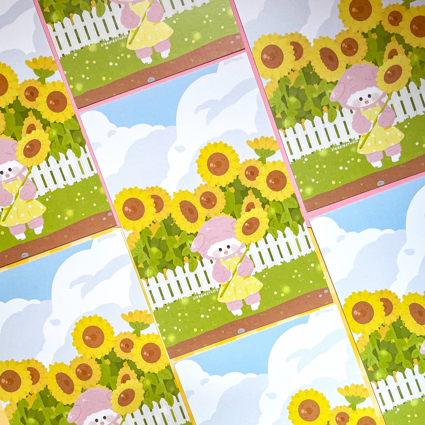 Sunflowers & Piano Postcard Print